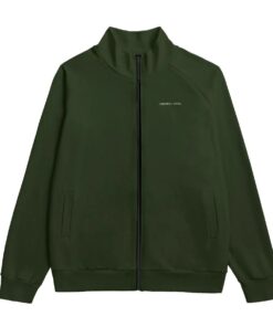 Stand Up Collar Jacket With Raglan Sleeve