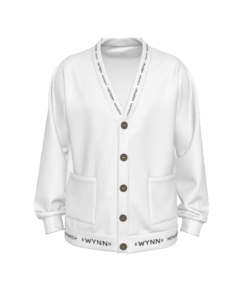 Knitted Fleece Cardigan With Button Closure