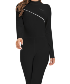 Women's Long-sleeved High-neck Jumpsuit With Zipper