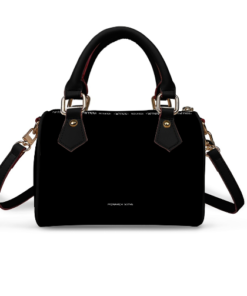 Classic Barrel-Shaped PU Leather Handbag