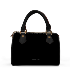 Classic Barrel-Shaped PU Leather Handbag