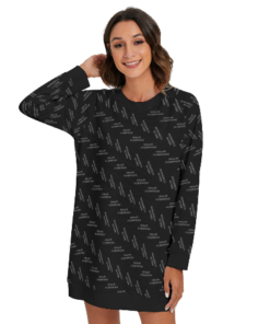 Round Neck Monogram Raglan Sleeve Sweater