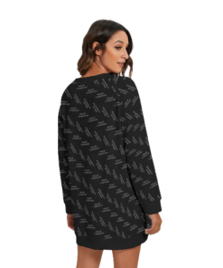 Alternative view of Round Neck Monogram Raglan Sleeve Sweater