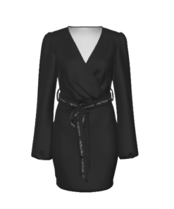 Long Sleeve Dress With Waist Belt