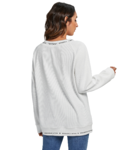 Alternative view of V-neck Imitation Knitted Sweater With Long Sleeve