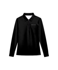 Noir Quarter Zip Sport Shirt With Long Sleeve